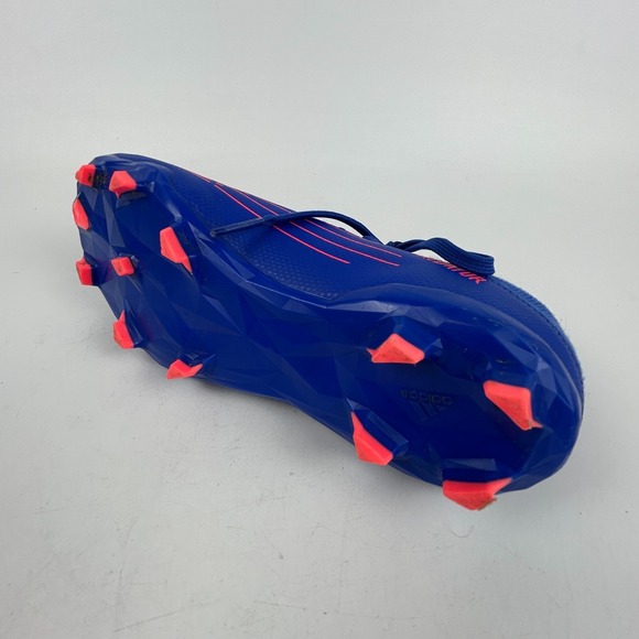 adidas Predator EDGE3 FG JR RIGHT Ground Boot Unisex Kids 4 Blue Lace Up GW2361 - Picture 3 of 7